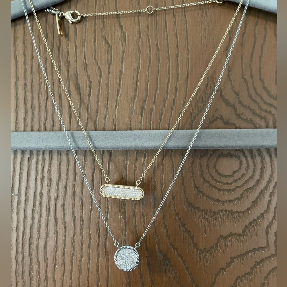 WHBM dainty two tone convertible necklace.